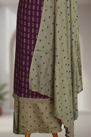 Cotton Churidar Material with Tie Work & Sequins