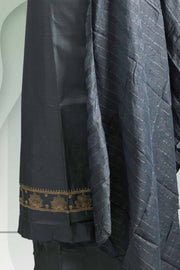 Golden Sequin Embroidered Silk Churidar Material