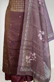 Silk Churidar Material – Elegant Floral Charm