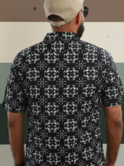 Men Regular Fit Rayon Printed Half Sleeve Casual Shirt