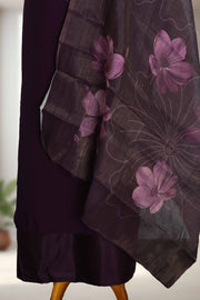 Silk Churidar Material with Stone Work