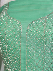 Net Churidar Material With Beads Work