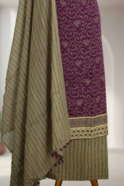 Cotton Churidar Material with Sequins & Thread Work