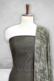 Silk Churidar Material – Embroidery & Sequins Work