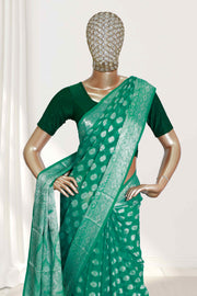Banarasi Silk Saree – Dew Drop Elegance
