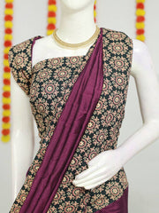 Fancy Georgette Saree - Ajrakh Print with Blouse