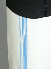 Cool Cot Cotton Mix Double White Dhoti For Men - 349/-