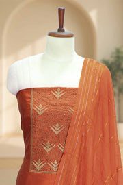 Silk Churidar Material with Sequin & Golden Thread Embroidery