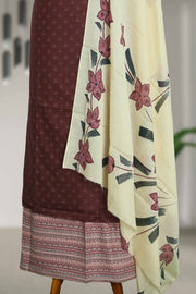 Cotton Churidar Material with Sequins & Thread Work