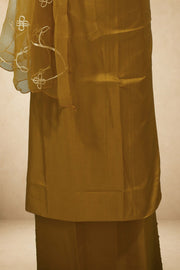 Silk Churidar Material –  Floral Thread & Sequins Work