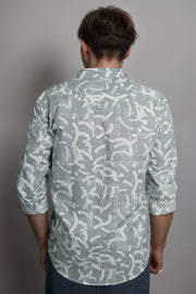 Printed Cotton Linen Casual Shirt