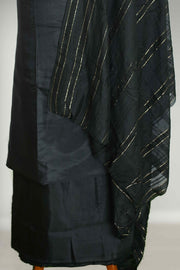 Silk Churidar Material with Golden Embroidery