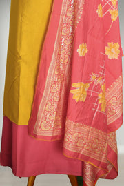 Cotton Churidar Material – Sequins with Thread Work & Box Pattern