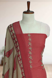 Cotton Churidar Material – Floral Print with Sequins Work