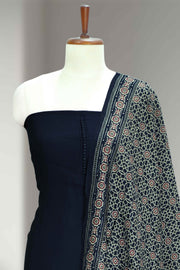 Silk Churidar Material – Button Work