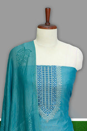 Elegant Silk Churidar Material – Embroidered Floral Charm