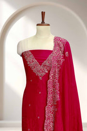 Silk Churidar Material – Embroidery & Beads Work