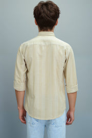 Wolf Full Sleeve Casual Shirt with Stripes