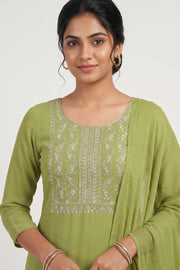 Georgette Churidar Material – Golden Thread Work