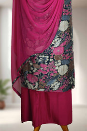 Cotton Churidar Material – Button Work & Print