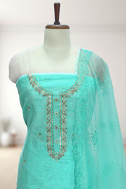 Silk Churidar Material – Embroidery Thread Work