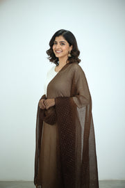 Fancy Shawl – Golden Glitter with Tassels