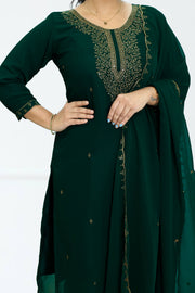 Churidar – Golden Embroidery Thread & Sequins Work