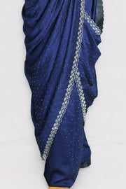 Chiffon Fancy Saree with Stone Work & Blouse