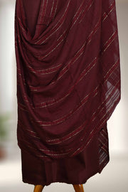 Silk Churidar Material with Golden Embroidery