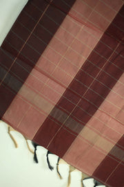 Handloom Cotton Saree – Checks Design