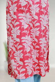 Elegant Floral Cotton Kurti