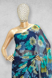 Georgette Saree – Floral Print