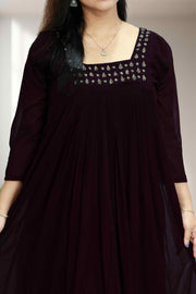 Elegant Georgette Top with Beads & Stone Work