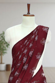 Semi Georgette Saree – Full Body Print Work