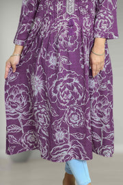 Printed Cotton A-Line Kurti