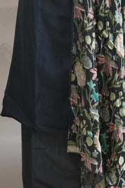 Classic Button Work Silk Churidar Material