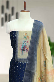 Silk Churidar Material – Sequins with Beads Work