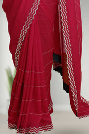 Chiffon Fancy Saree with Stone Work