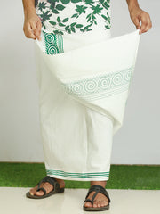 Men Printed Pure Cotton Tribal Dhoti - 249/-