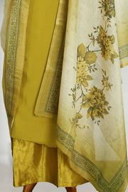 Silk Churidar Material with Embroidery & Stone Work