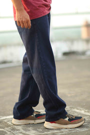 Fireboat Wide-Leg Baggy Jeans – Plain