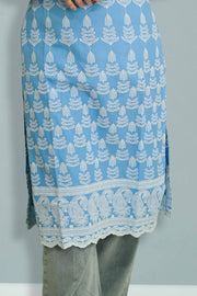 Elegant Cotton Kurti with Thread & Button Work