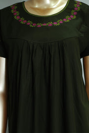 Flowers Nighty – Embroidery Work