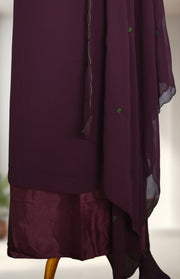 Georgette Churidar Material – Floral Thread Work