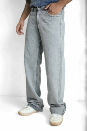 Wide Leg Plain Baggy Pant – Denim