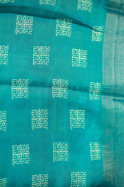 Synthetic Linen Saree with Batik Design