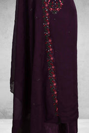 Silk Churidar Material-Floral Thread