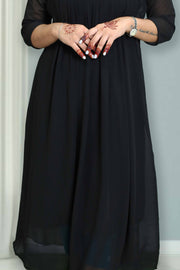 Georgette Flared Top with Cut Beads Work