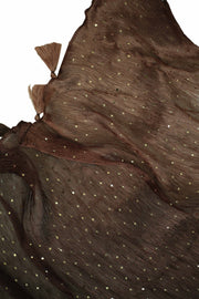 Fancy Shawl – Golden Glitter with Tassels