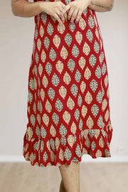 Ajrakh Print Cotton Night Dress